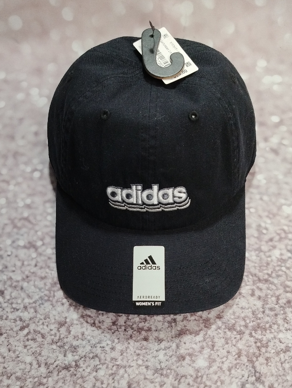 adidas Black Cap with White Embroidered Logo Unisex
